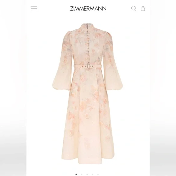 Zimmermann | Dresses | Elegant Zimmerman Floral Cream Dress | Poshmark